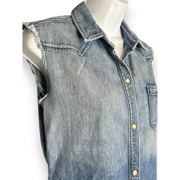 Textile Elizabeth & James Blue Austin Sleeveless Top - Picture 6 of 9